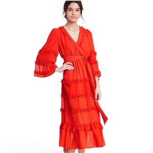 Alexis for Target  Orange/Red Wrap Dress